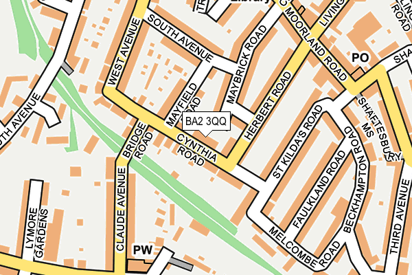 BA2 3QQ map - OS OpenMap – Local (Ordnance Survey)