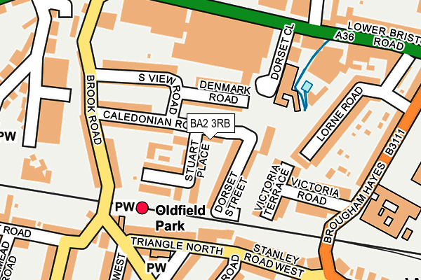 BA2 3RB map - OS OpenMap – Local (Ordnance Survey)