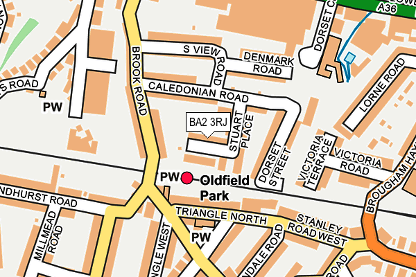 BA2 3RJ map - OS OpenMap – Local (Ordnance Survey)