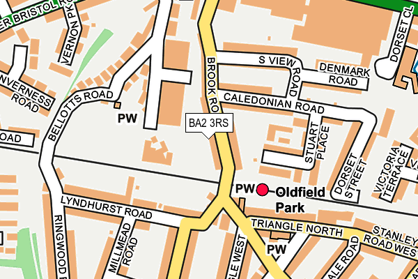 BA2 3RS map - OS OpenMap – Local (Ordnance Survey)