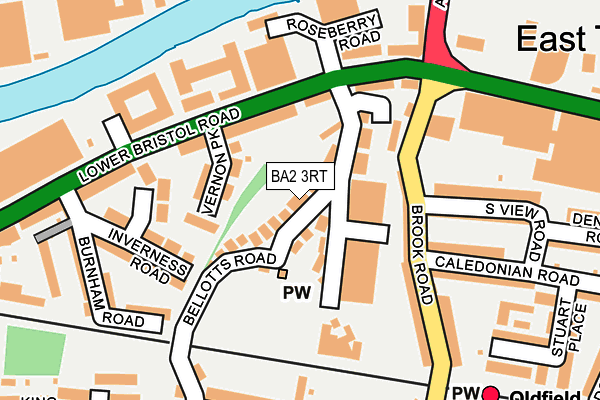 BA2 3RT map - OS OpenMap – Local (Ordnance Survey)
