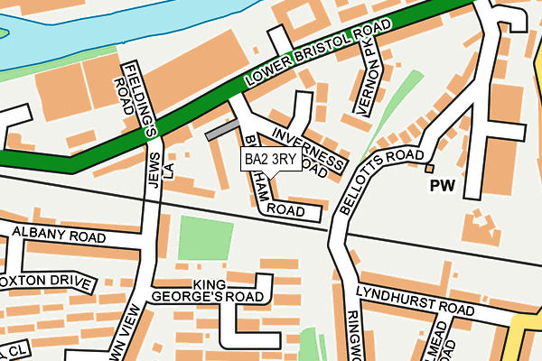 BA2 3RY map - OS OpenMap – Local (Ordnance Survey)