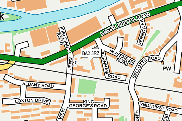 BA2 3RZ map - OS OpenMap – Local (Ordnance Survey)