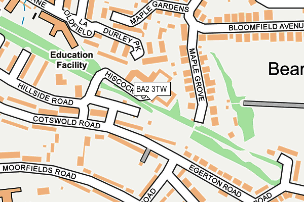 BA2 3TW map - OS OpenMap – Local (Ordnance Survey)