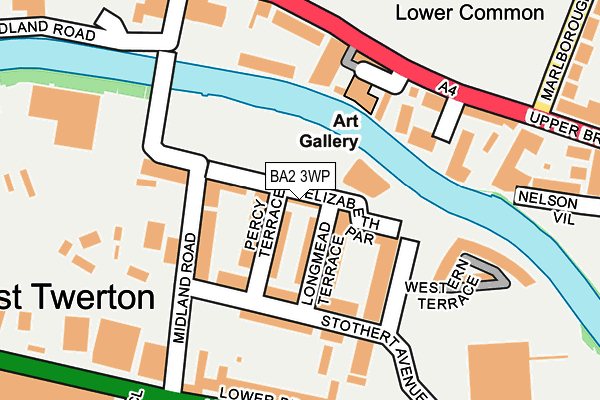 BA2 3WP map - OS OpenMap – Local (Ordnance Survey)