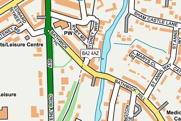 BA2 4AZ map - OS OpenMap – Local (Ordnance Survey)