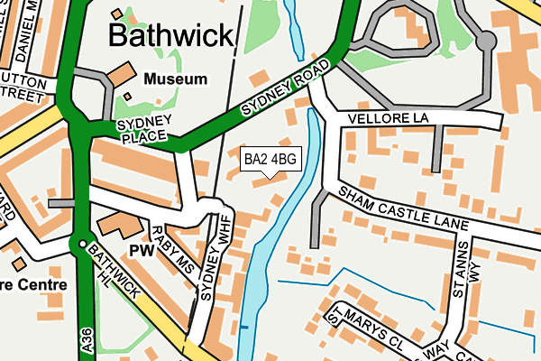 BA2 4BG map - OS OpenMap – Local (Ordnance Survey)