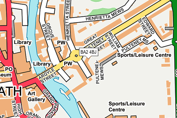 BA2 4BJ map - OS OpenMap – Local (Ordnance Survey)