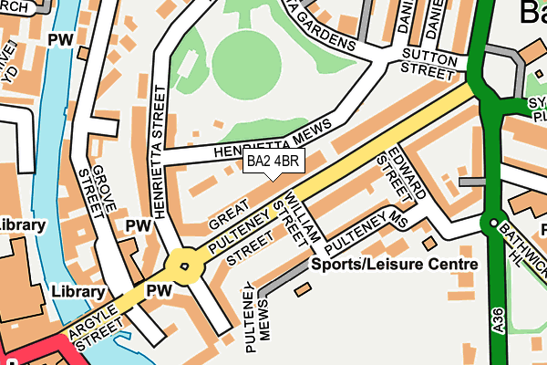 BA2 4BR map - OS OpenMap – Local (Ordnance Survey)