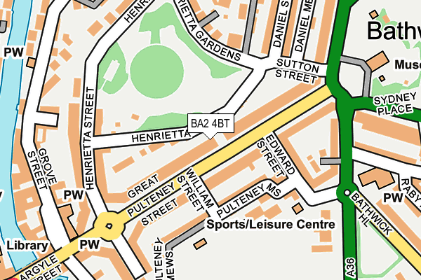 BA2 4BT map - OS OpenMap – Local (Ordnance Survey)