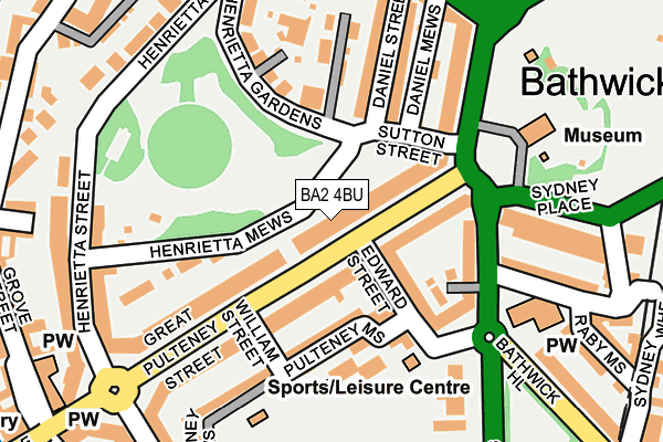 BA2 4BU map - OS OpenMap – Local (Ordnance Survey)