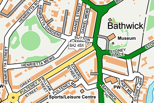 BA2 4BX map - OS OpenMap – Local (Ordnance Survey)