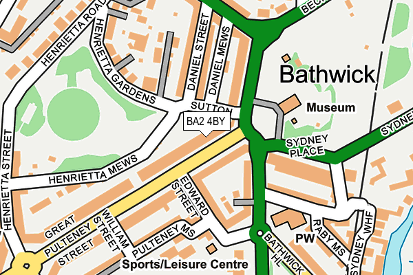 BA2 4BY map - OS OpenMap – Local (Ordnance Survey)