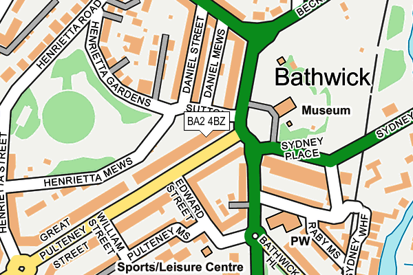 BA2 4BZ map - OS OpenMap – Local (Ordnance Survey)