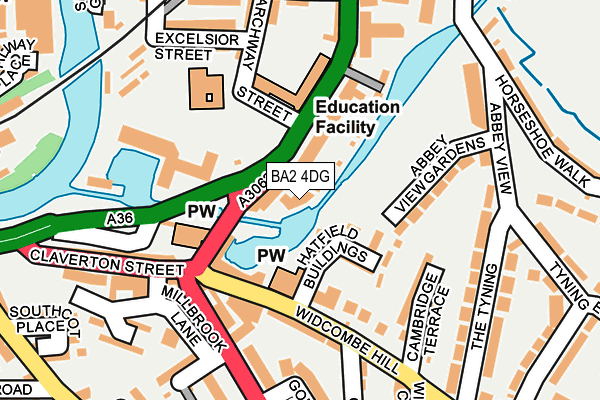 BA2 4DG map - OS OpenMap – Local (Ordnance Survey)