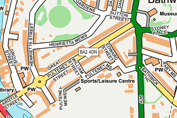 BA2 4DN map - OS OpenMap – Local (Ordnance Survey)