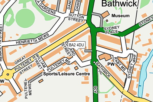 BA2 4DU map - OS OpenMap – Local (Ordnance Survey)