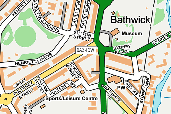 BA2 4DW map - OS OpenMap – Local (Ordnance Survey)