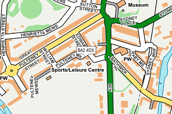 BA2 4DX map - OS OpenMap – Local (Ordnance Survey)