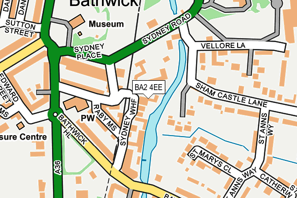 BA2 4EE map - OS OpenMap – Local (Ordnance Survey)