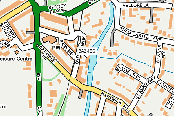 BA2 4EG map - OS OpenMap – Local (Ordnance Survey)