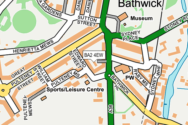 BA2 4EW map - OS OpenMap – Local (Ordnance Survey)