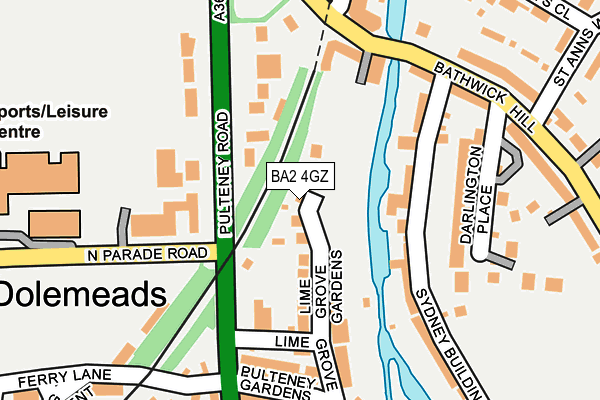 BA2 4GZ map - OS OpenMap – Local (Ordnance Survey)