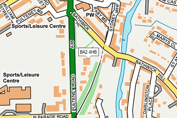 BA2 4HB map - OS OpenMap – Local (Ordnance Survey)