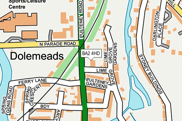 BA2 4HD map - OS OpenMap – Local (Ordnance Survey)