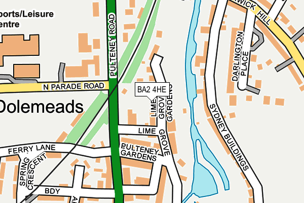 BA2 4HE map - OS OpenMap – Local (Ordnance Survey)