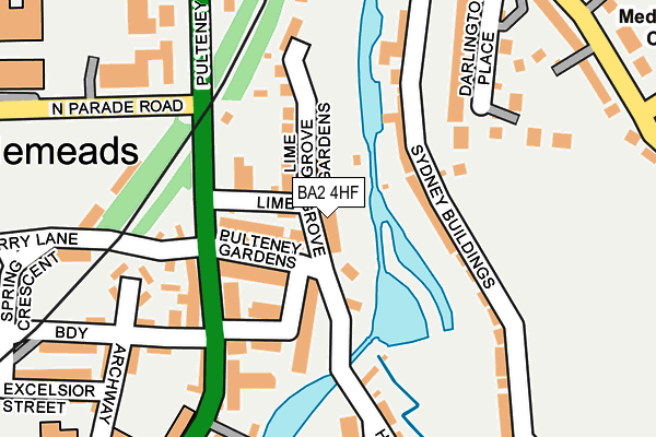 BA2 4HF map - OS OpenMap – Local (Ordnance Survey)