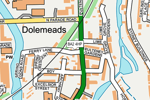 BA2 4HP map - OS OpenMap – Local (Ordnance Survey)