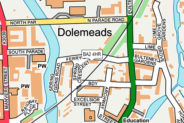 BA2 4HR map - OS OpenMap – Local (Ordnance Survey)