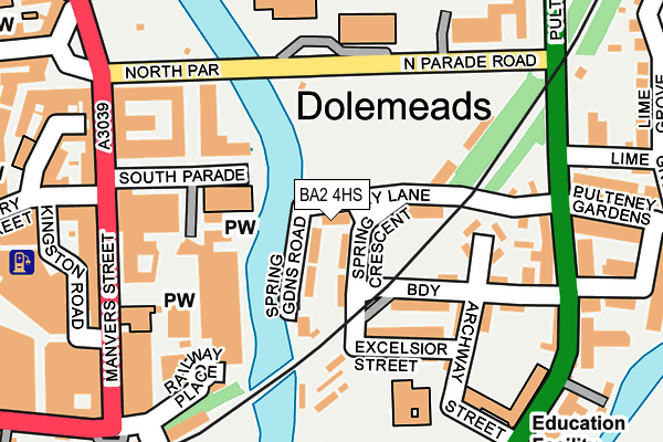 BA2 4HS map - OS OpenMap – Local (Ordnance Survey)