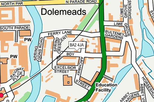 BA2 4JA map - OS OpenMap – Local (Ordnance Survey)