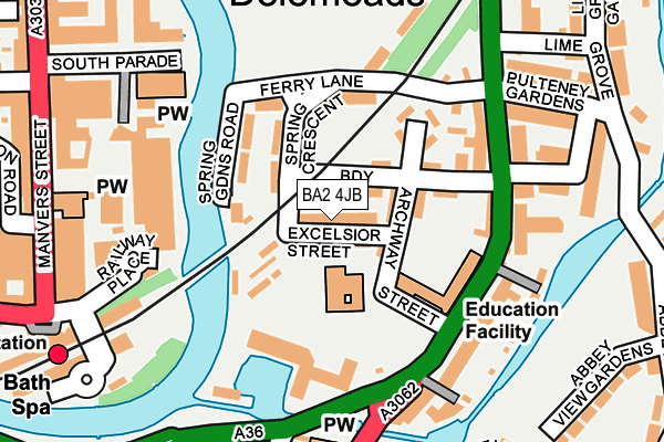 BA2 4JB map - OS OpenMap – Local (Ordnance Survey)