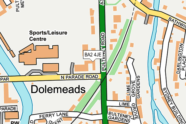 BA2 4JE map - OS OpenMap – Local (Ordnance Survey)