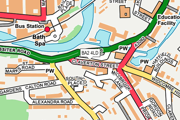 BA2 4LD map - OS OpenMap – Local (Ordnance Survey)