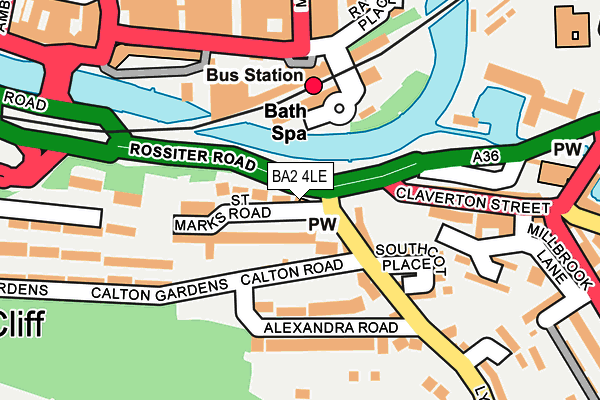 BA2 4LE map - OS OpenMap – Local (Ordnance Survey)