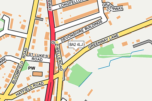 BA2 4LJ map - OS OpenMap – Local (Ordnance Survey)