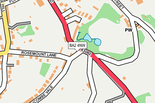 BA2 4NW map - OS OpenMap – Local (Ordnance Survey)
