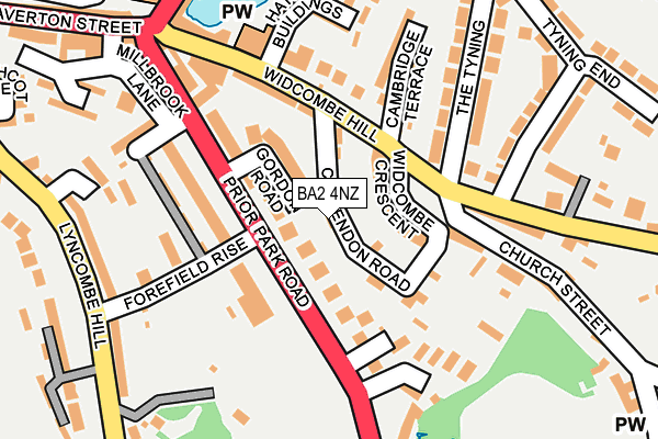 BA2 4NZ map - OS OpenMap – Local (Ordnance Survey)