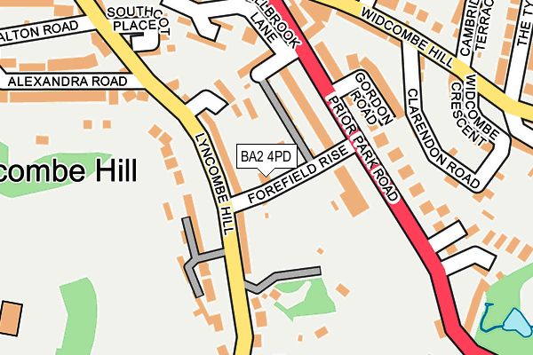 BA2 4PD map - OS OpenMap – Local (Ordnance Survey)