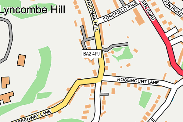 BA2 4PJ map - OS OpenMap – Local (Ordnance Survey)