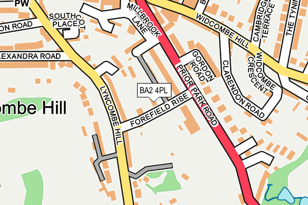 BA2 4PL map - OS OpenMap – Local (Ordnance Survey)
