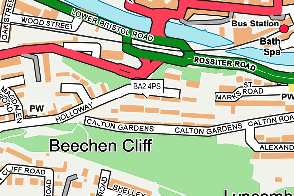 BA2 4PS map - OS OpenMap – Local (Ordnance Survey)
