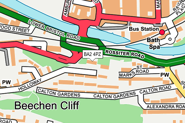 BA2 4PZ map - OS OpenMap – Local (Ordnance Survey)