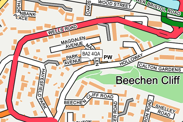 BA2 4QA map - OS OpenMap – Local (Ordnance Survey)