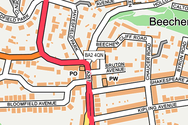 BA2 4QN map - OS OpenMap – Local (Ordnance Survey)