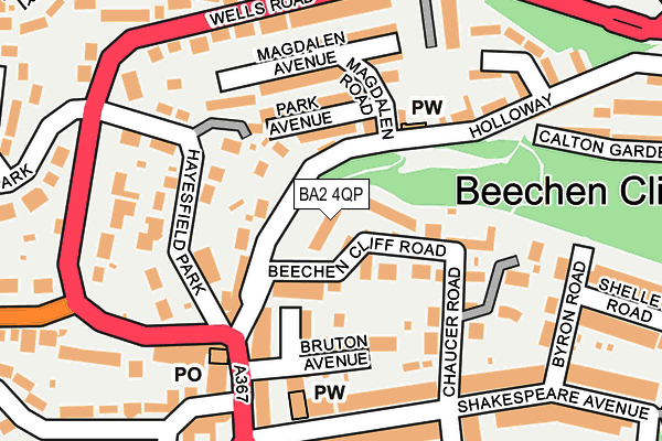 BA2 4QP map - OS OpenMap – Local (Ordnance Survey)